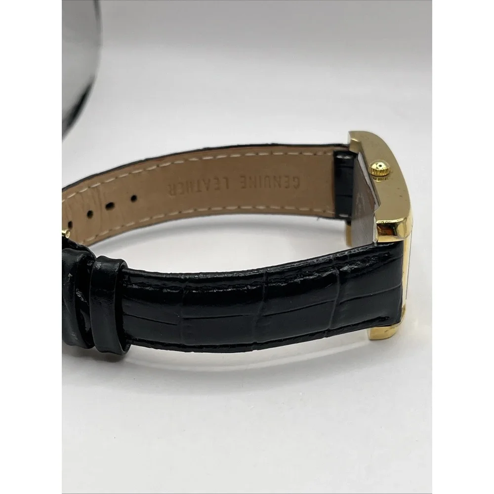 Gossip Women's‎ Watch MOP Dial Black Leather Band GSP173A- New Battery